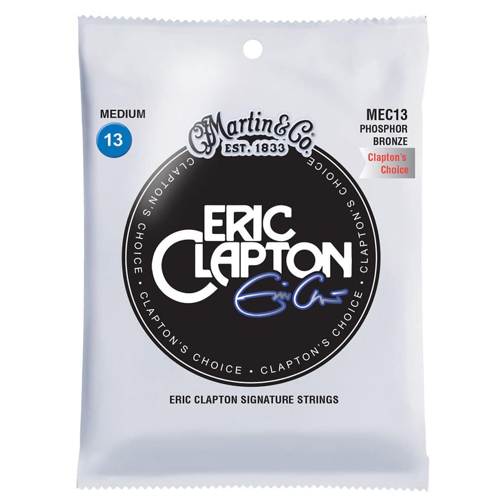 Acoustic Guitar Strings – Martin MEC13 – Eric Clapton Signature Strings – Clapton’s Choice – Phosphor Bronze – Medium – 13-56 1