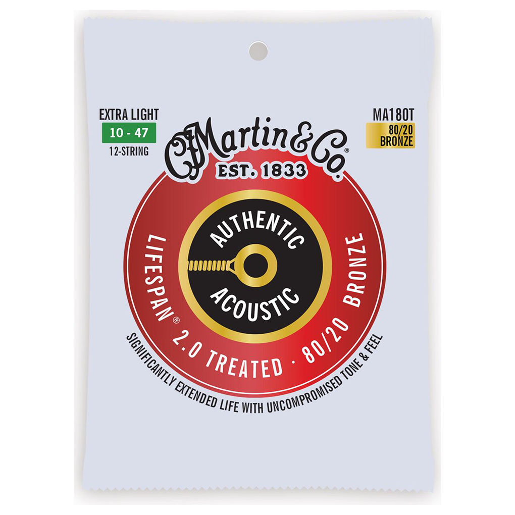 Acoustic Guitar Strings – Martin MA180T – 12 String – Authentic Acoustic Lifespan 2