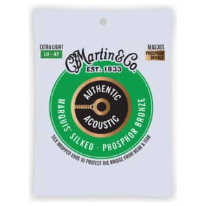 Acoustic Guitar Strings - Martin MA530S - Authentic Acoustic Marquis Silked - Phosphor Bronze - Extra Light - 10-47