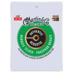 Acoustic Guitar Strings - Martin MA540S - Authentic Acoustic Marquis Silked - Phosphor Bronze - Light - 12-54