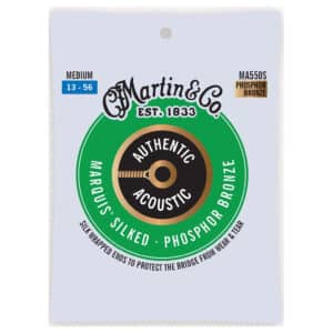 Acoustic Guitar Strings - Martin MA550S - Authentic Acoustic Marquis Silked - Phosphor Bronze - Medium - 13-56