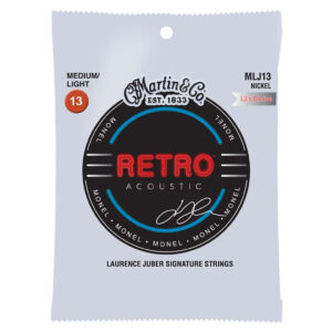 Acoustic Guitar Strings – Martin MLJ13 – Laurence Juber Signature Strings – LJ’s Choice – Retro – Monel – Nickel/Copper – Medium/Light – 13-56 1