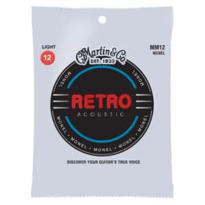 Acoustic Guitar Strings - Martin MM12 - Retro - Monel - Nickel/Copper - Light - 12-54