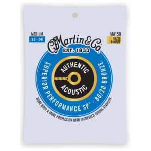 Acoustic Guitar Strings - Martin MA150 - Authentic Acoustic Superior Performance SP - 80/20 Bronze - Medium - 13-56