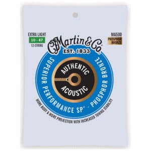 Acoustic Guitar Strings – Martin MA500 – 12 String – Authentic Acoustic Superior Performance SP – Phosphor Bronze – Extra Light – 10-47 1