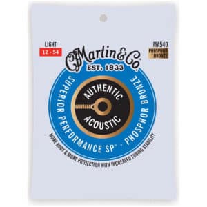 Acoustic Guitar Strings - Martin MA540 - Authentic Acoustic Superior Performance SP - Phosphor Bronze - Light - 12-54