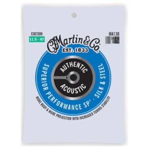 Acoustic Guitar Strings - Martin MA130 - Authentic Acoustic Superior Performance SP - Silk & Steel - Custom - 11.5-47