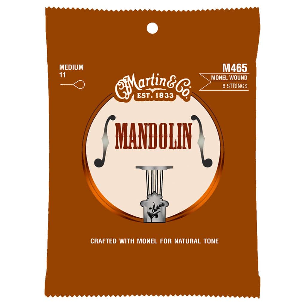 Mandolin Strings – Martin M465 – Monel – Nickel/Copper – Medium – 11-40 – Loop End 1