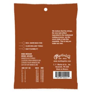 Mandolin Strings – Martin M465 – Monel – Nickel/Copper – Medium – 11-40 – Loop End 2