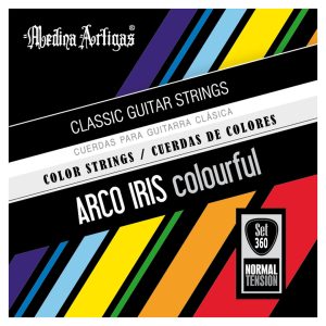 Medina Artigas - Arco Iris Colourful Classical Guitar Strings - 360 - Coloured Strings - Normal Tension - 3/4 Size
