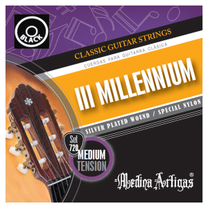 Medina Artigas – III Millennium Series Classical Guitar Strings – 720B Black – Medium Tension 1