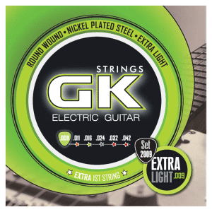 Medina Artigas – GK Electric Guitar Strings – 2009 – Extra Light 9-42 – Round Wound – Nickel Plated Steel – With Extra 1st String 1