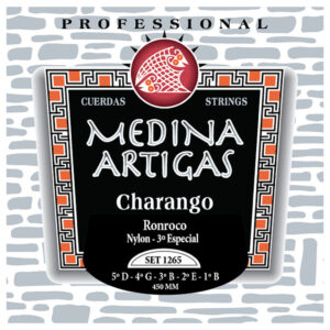 Ronroco Strings - Medina Artigas - 1265 - Argentinian DGBEB Tuning - Black Nylon with Special Wound 3rd - 450mm Scale