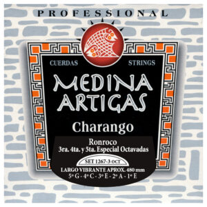 Medina Artigas Ronroco Strings - 1267-3OCT- Bolivian GCEAE Tuning - Clear Nylon with Special Wound 3rd, 4th & 5th - 480mm Scale