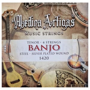Tenor Banjo Strings – Medina Artigas 1420 – Steel – Silverplated Wound – Loop End 1