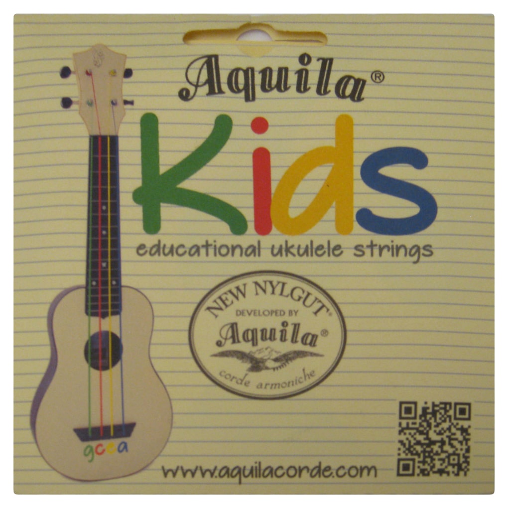 Strings – Aquila Super Nylgut – Kids Coloured Educational Ukulele Strings – 138U