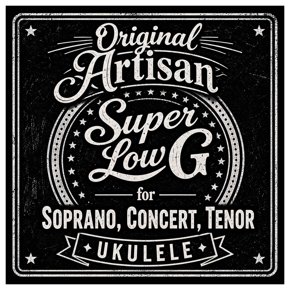 Original Artisan Super Low G –  Low Noise Squeak Free Polished Wound Low G Single 4th – Soprano Concert Tenor 1