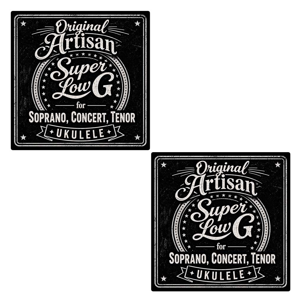 Original Artisan Super Low G – 2 x Low Noise Squeak Free Polished Wound Low G Single 4th – Soprano Concert Tenor 1