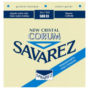Classical Guitar Strings – Savarez 500CJ – New Cristal Corum – Nylon – Silver Plated Copper – High Tension 1