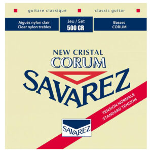 Classical Guitar Strings – Savarez 500CR – New Cristal Corum – Nylon – Silver Plated Copper – Standard Tension 1