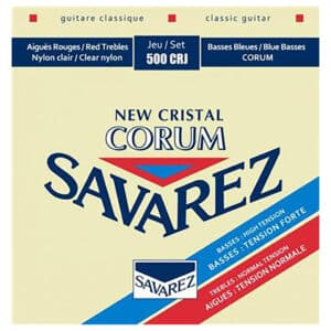 Classical Guitar Strings – Savarez 500CRJ – New Cristal Corum – Nylon – Silver Plated Copper – Mixed Tension 1