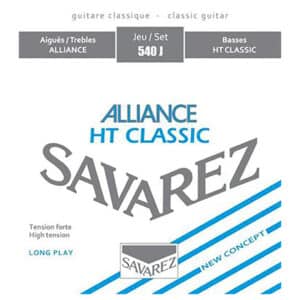 Classical Guitar Strings - Savarez 540J - Alliance  HT Classic - Fluorocarbon - Silver Plated Copper - High Tension