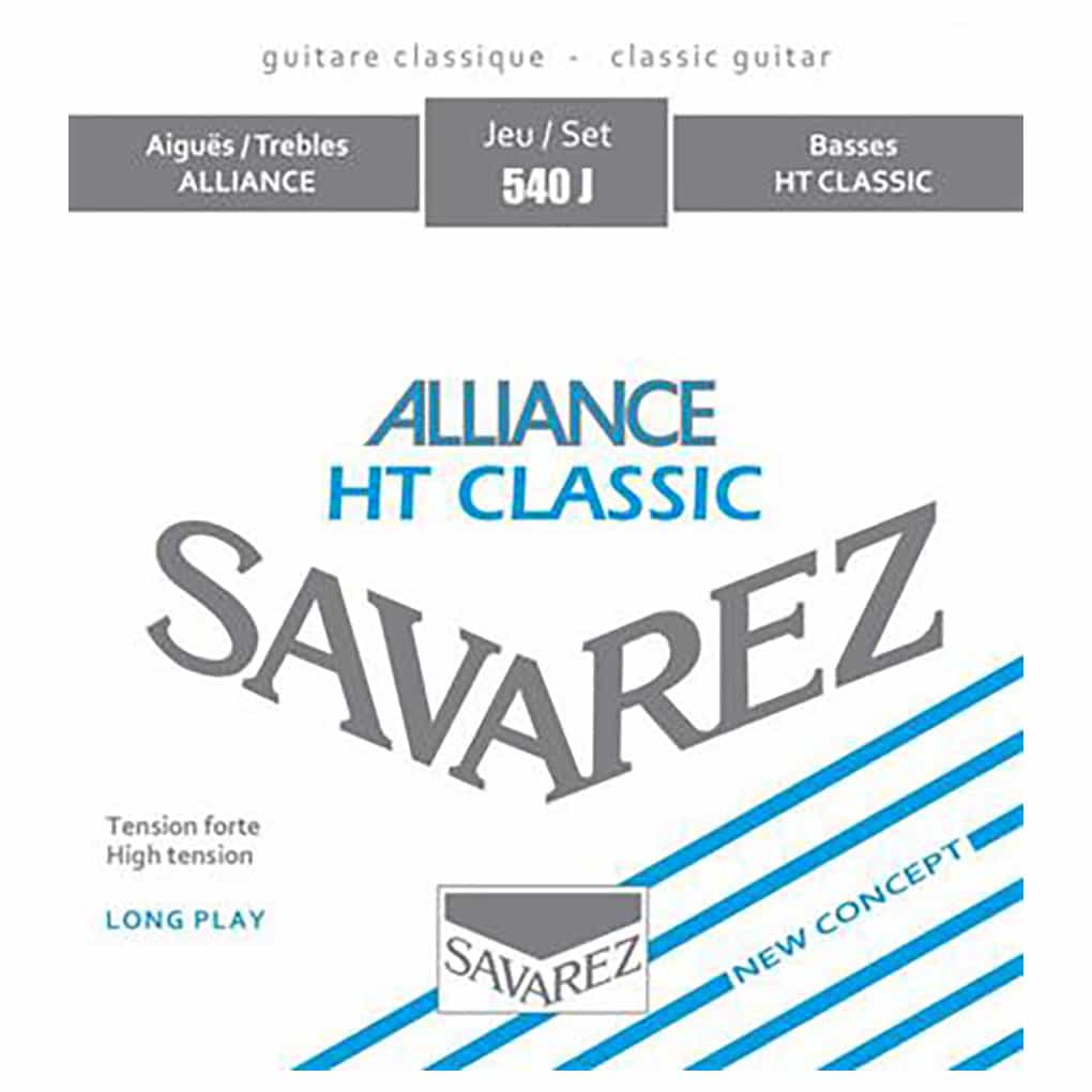 Classical Guitar Strings – Savarez 540J – Alliance  HT Classic – Fluorocarbon – Silver Plated Copper – High Tension 1
