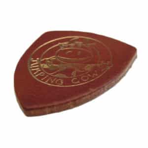 Jumping Cow – Leather Pick – For Ukulele & Banjo – Brown Tan – Thick – Single Pick 2