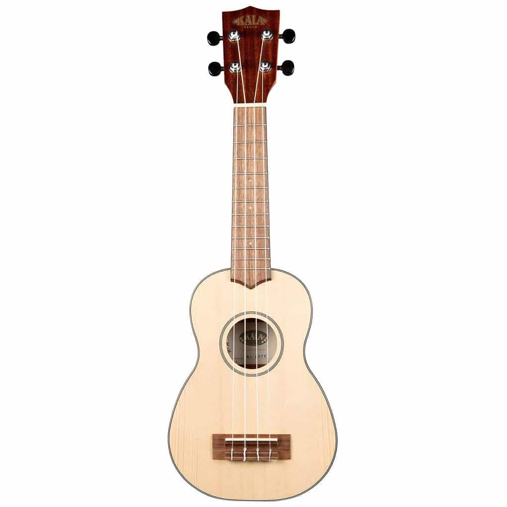 Kala KA-SSTU-S Solid Spruce Top Travel Soprano Ukulele with Deluxe Gig Bag 2