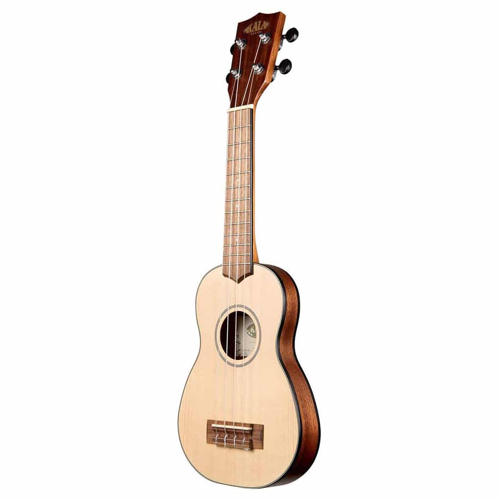 Kala KA-SSTU-S Solid Spruce Top Travel Soprano Ukulele with Deluxe Gig Bag 3