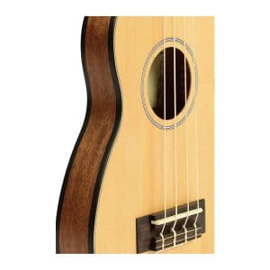 Kala KA-SSTU-S Solid Spruce Top Travel Soprano Ukulele with Deluxe Gig Bag 5