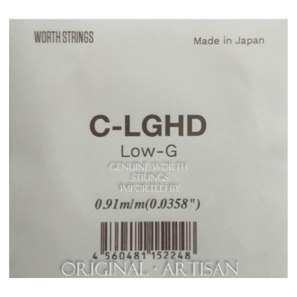 Worth Clear Low G Single Ukulele String – Hard – Tenor – Fluorocarbon – Double Length – Enough For 2 Singles – C-LGHD 1
