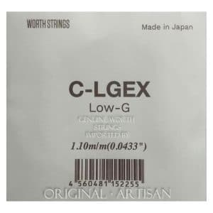 Worth Clear Low G Single Ukulele String – Hard & Thick – Tenor – Fluorocarbon – Double Length – Enough For 2 Singles – C-LGEX 1
