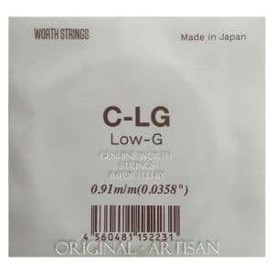 Worth Clear Low G Single Ukulele String - Tenor - Fluorocarbon - Double Length - Enough For 2 Singles - C-LG