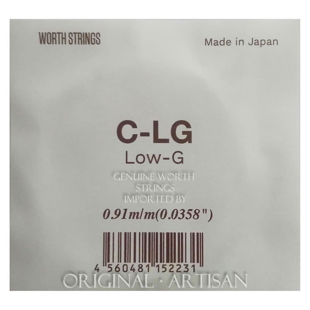 Worth Clear Low G Single Ukulele String – Tenor – Fluorocarbon – Double Length – Enough For 2 Singles – C-LG 1