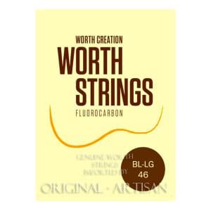 Worth Brown Ukulele Strings - Soprano & Concert Low G - Light Tension - Fluorocarbon - Double Length - Enough For 2 Restrings - BL-LG