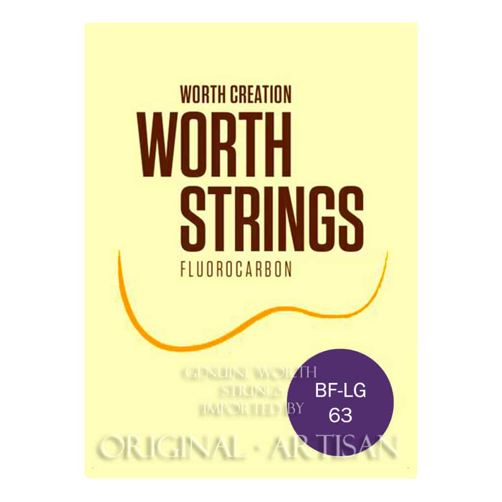 Worth Brown Ukulele Strings – Tenor Low G – Fat – Fluorocarbon – Double Length – Enough For 2 Restrings – BF-LG 63 1