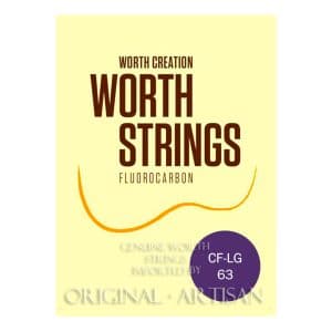 Worth Clear Ukulele Strings - Tenor Low G - Fat - Fluorocarbon - Double Length - Enough For 2 Restrings - CF-LG 63
