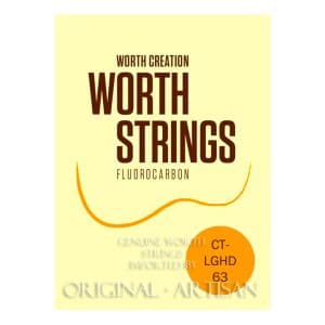 Worth Clear Ukulele Strings - Tenor Low G Set with Hard Low G String - Fluorocarbon - Double Length - Enough For 2 Restrings - CT-LGHD