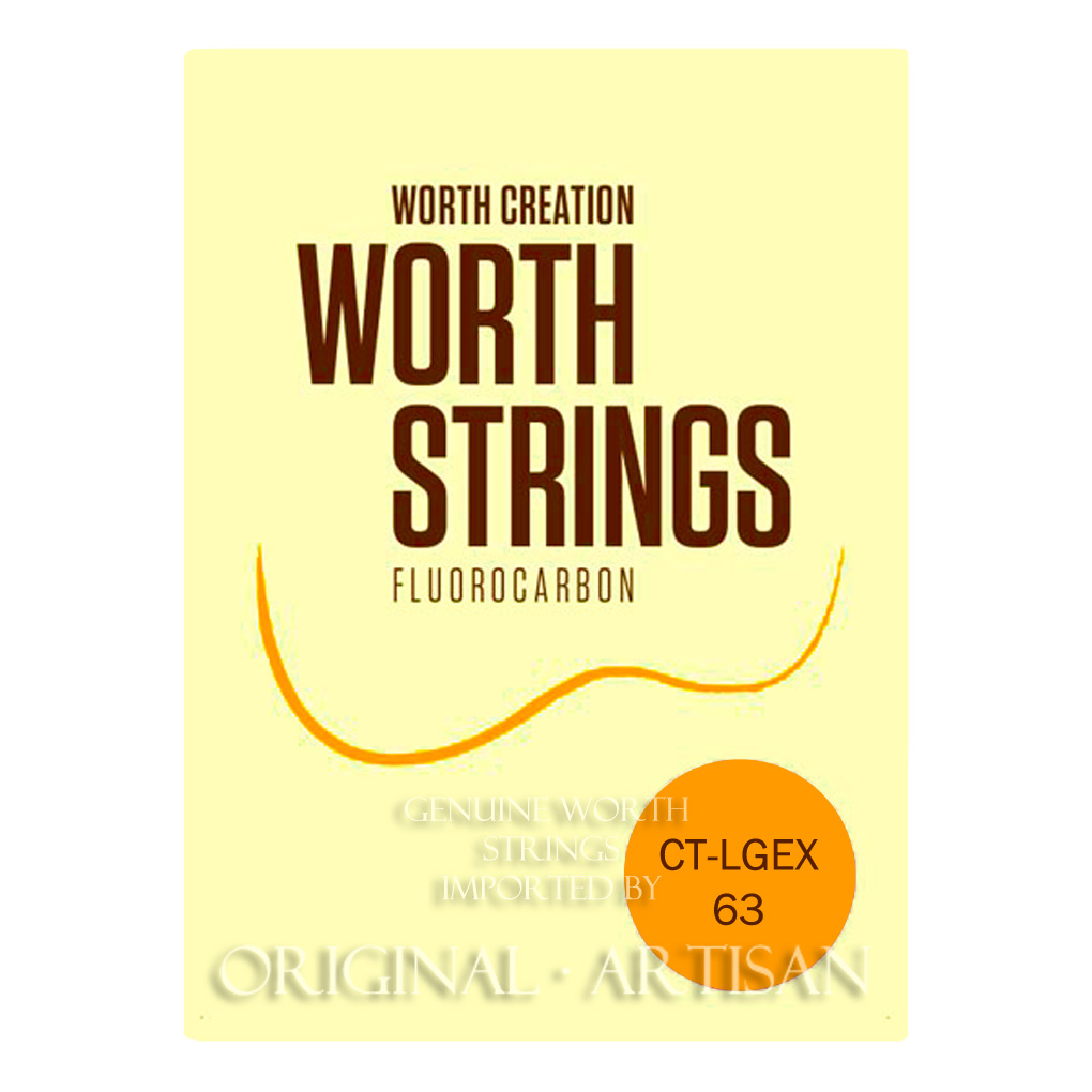 Ukulele Strings – Worth – Fluorocarbon – Tenor – Low G Tuning Set with Hard & Thick Low G – Clear – CT-LGEX 63 1